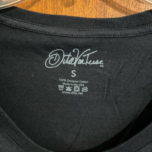 Dita Von Teese black babydoll top - Picture 2 of 3